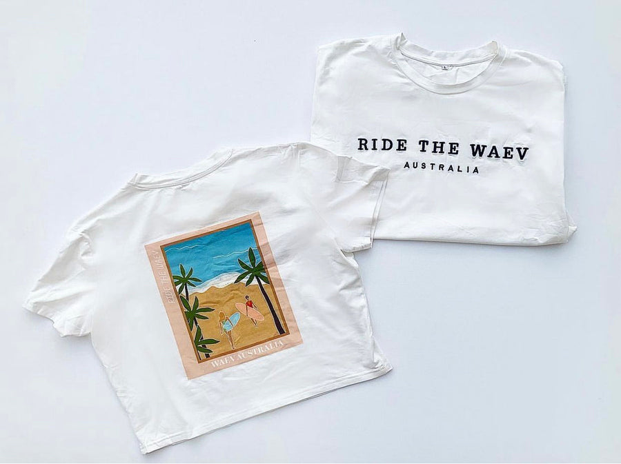Ride The Waev Crop Tee Shirt