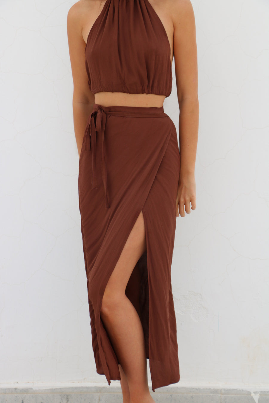 Zahara Skirt ~ Cocoa Brown