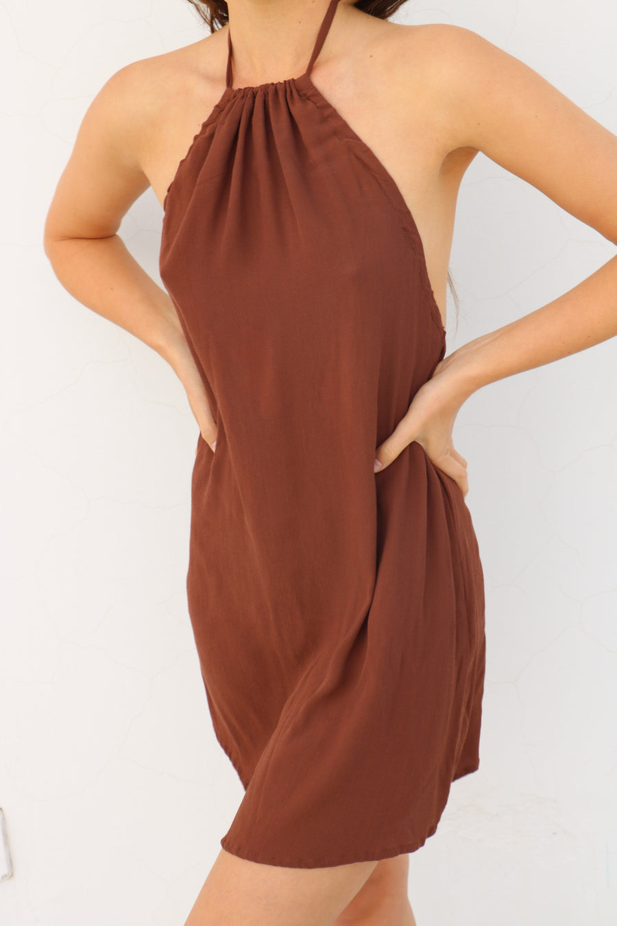 Zahara Dress ~ Cocoa Brown